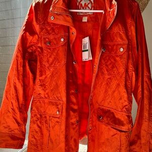 Michael Kors metallic orange field coat *NWT*